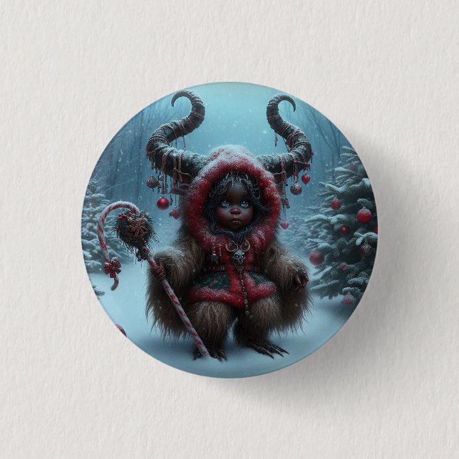 Krampus-julknapp Knapp (Framsida)