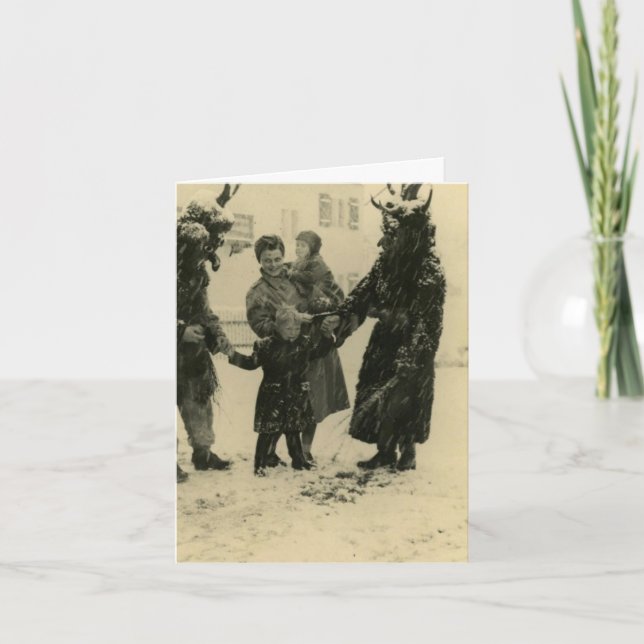 Krampus julkort helgkort (Framsida)