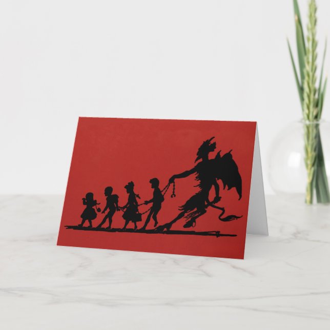 Krampus julkort helgkort (Framsida)