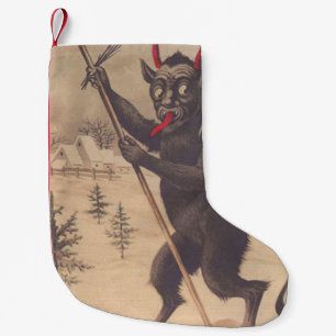 Krampus Kidnap People Ski Switch Winter Liten Julstrumpa