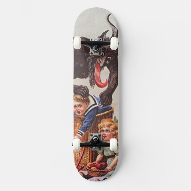 Krampus kidnappade barn skateboard bräda 21,5 cm (Framsida)