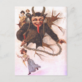 Krampus kidnappade kvinnor vykort