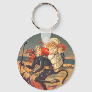 Krampus Kidnapping Children Nyckelring