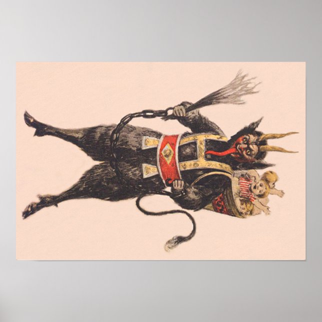 Krampus Kidnapping Children Switch Poster (Framsidan)