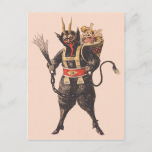Krampus Kidnapping Children Switch Vykort