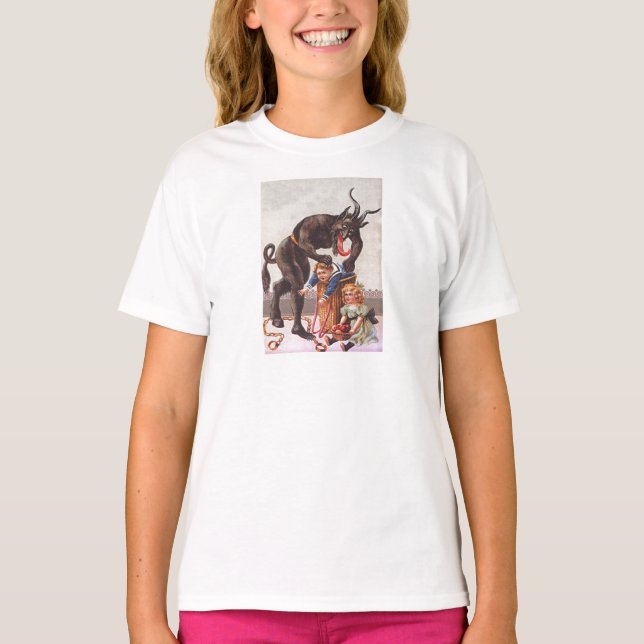 Krampus Kidnapping Children T-shirt (Framsida)