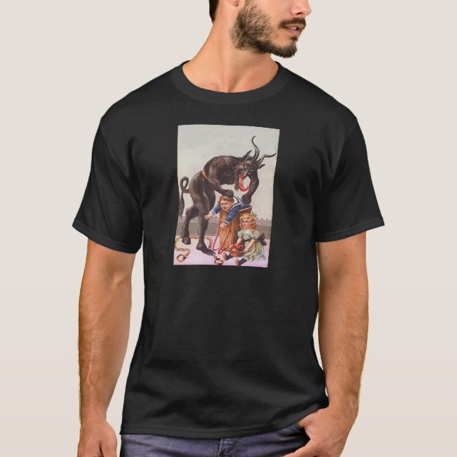 Krampus Kidnapping Children T-shirt (Framsida)