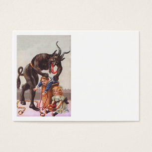 Krampus Kidnapping Children Visitkort