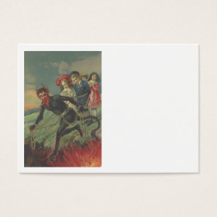 Krampus Kidnapping Children Visitkort