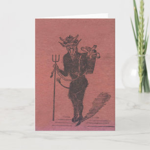 Krampus Kidnapping People Helgkort