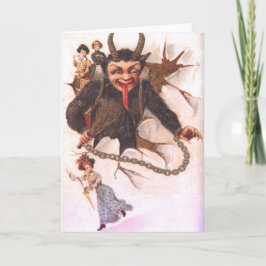 Krampus kidnappning av kvinnor helgkort