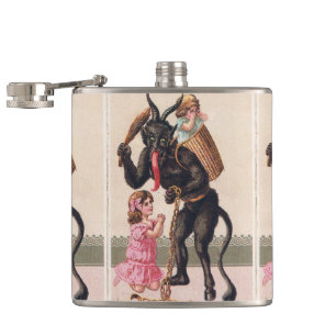 Krampus Kidnaps Girls Vintage Helgdag jul Fickplunta