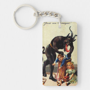 Krampus Kids i Basket Helgdag vid jul