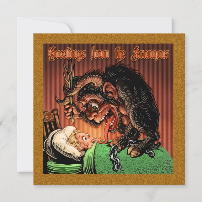 Krampus-kort Anteckningskort (Framsida)