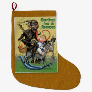 Krampus-lagring Stor Julstrumpa