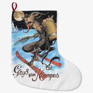 Krampus-lagring Stor Julstrumpa