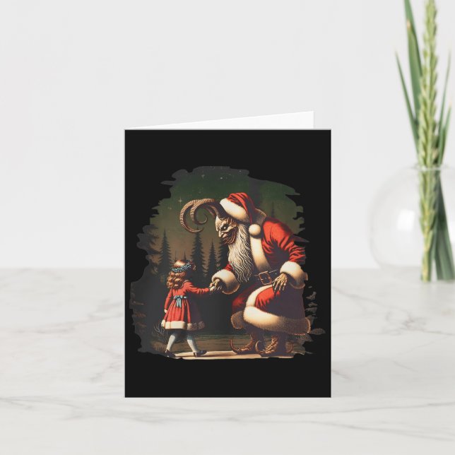 Krampus Mörk God jul Krampus Helgdag Horro Kort (Framsida)