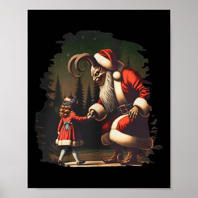 Krampus Mörk God jul Krampus Helgdag Horro Poster (Framsidan)