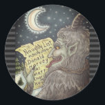 KRAMPUS NAUGHTY CHILDREN LIST CHRISTMAS STICKERS RUNT KLISTERMÄRKE<br><div class="desc">VEM ÄR PÅ DIN NAUGHTY LISTA I ÅR? KRAMPUS STICKERS Lakan,  Round,  Färg Filter,  Black/Mörk Grått Candy cane Gräns ...  Sök efter matchande objekt Susan Brack Design</div>