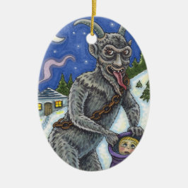 KRAMPUS & NAUGHTY CHILDREN, SCARY CHRISTMAS STORY JULGRANSPRYDNAD KERAMIK