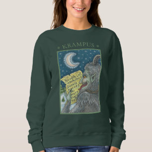 KRAMPUS NAUGHTY LIST, CHRISTMAS SWEATSHIRT Womens T Shirt