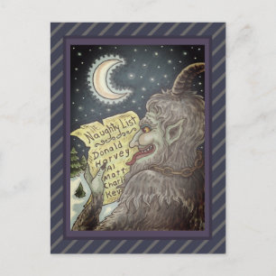 KRAMPUS NAUGHTY LIST, SCARY CHRISTMAS STORY VYKORT