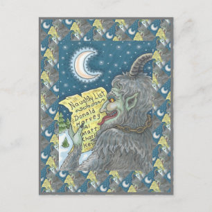 KRAMPUS NAUGHTY LIST, SCARY CHRISTMAS STORY VYKORT