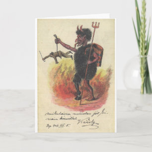 Krampus noterar kortet helgkort