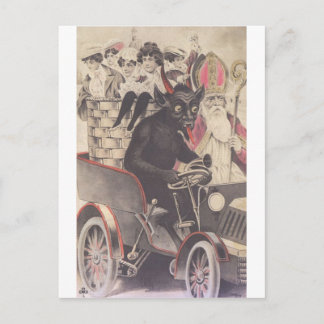 Krampus och Hans motorcykel Vykort