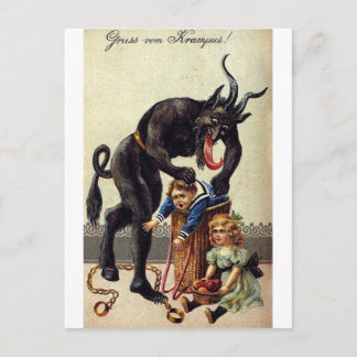 Krampus och Hans Sack 2 Vykort