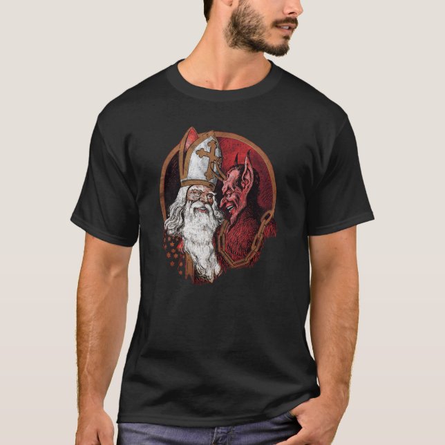 Krampus och Santa T Shirt (Framsida)