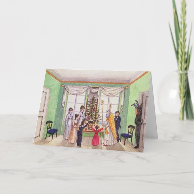 Krampus och St Nicholas från journalen av Carl Helgkort (Framsida)