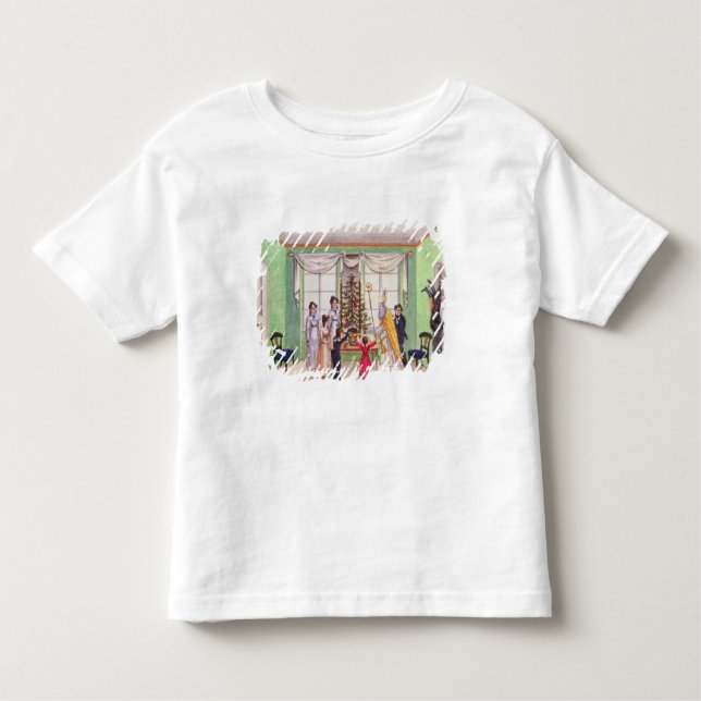 Krampus och St Nicholas från journalen av Carl Tee Shirt (Framsida)