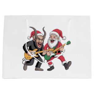 Krampus och Tomte spelar elgitarr jul