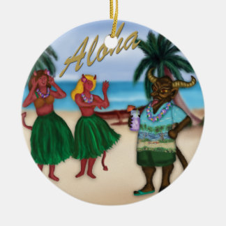 Krampus på semesterprydnad julgransprydnad keramik