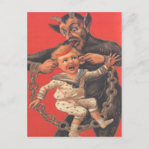 Krampus påfrestande pys vykort