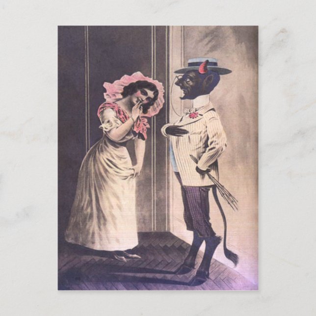 Krampus Picking-uppdateringsdatum Vykort (Framsida)