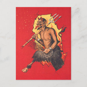 Krampus Pitchfork Switch Vykort
