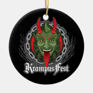 Krampus prydnad julgransprydnad keramik