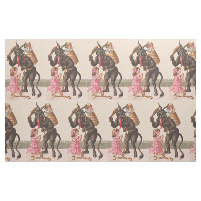 Krampus Punishing Children Switch Chain Tyg (Yard)