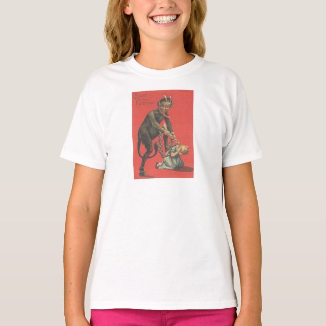 Krampus Punishing Girl Tröja (Framsida)
