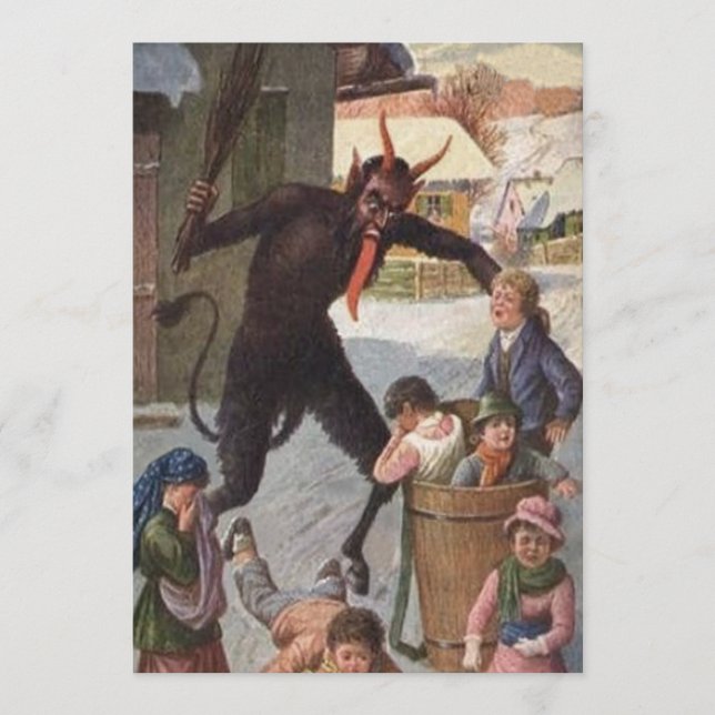 Krampus Punishing Kidnappning Children Winter (Framsida)