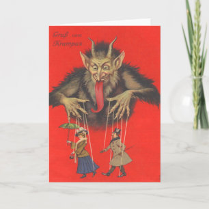 Krampus Puppeteering-Vuxnor Helgkort