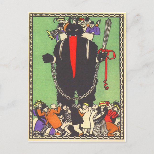 Krampus samlar de onda människorna vykort (Framsida)