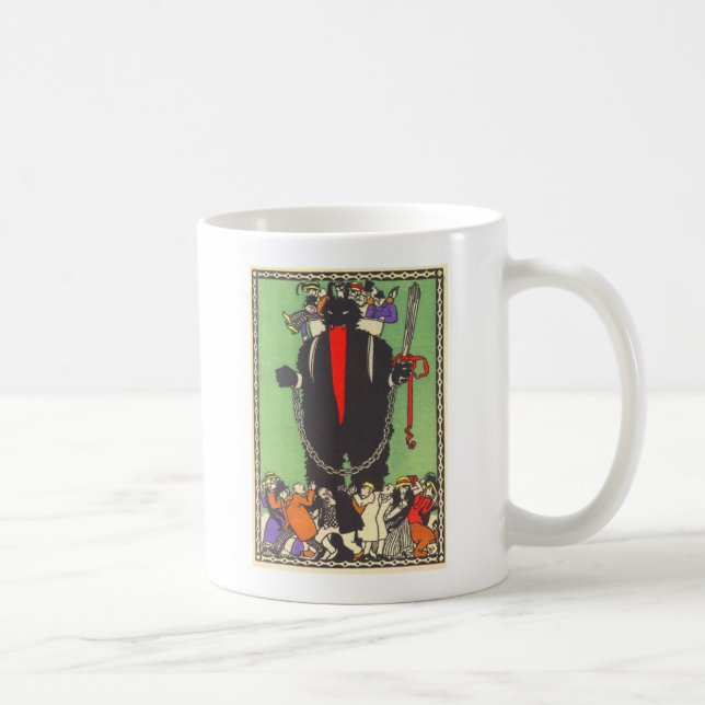 Krampus samlar in skadade personer kaffemugg (Höger)