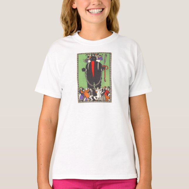 Krampus samlar in skadade personer t shirt (Framsida)