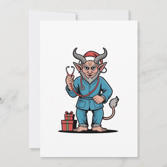 Krampus Sjuksköterska Jul Ondska Xmas  (Framsida)