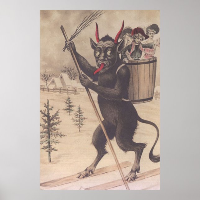 Krampus Skiing Kidnappning Kvinnor Poster (Framsidan)