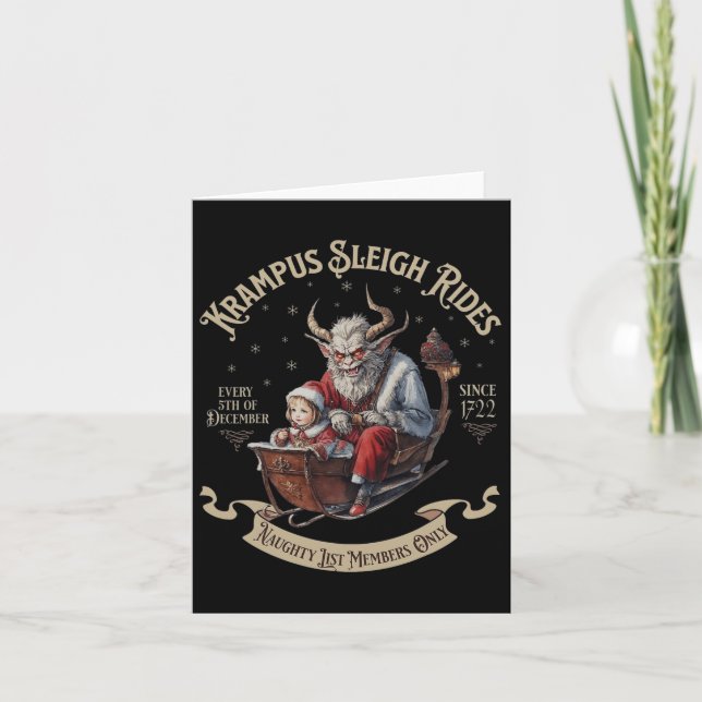 Krampus slädfärder  kort (Framsida)