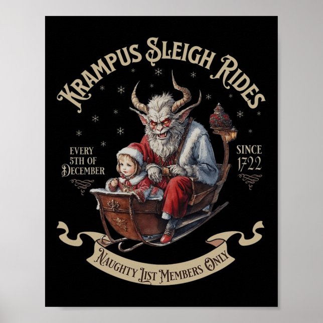 Krampus Sleigh Rides Poster (Framsidan)